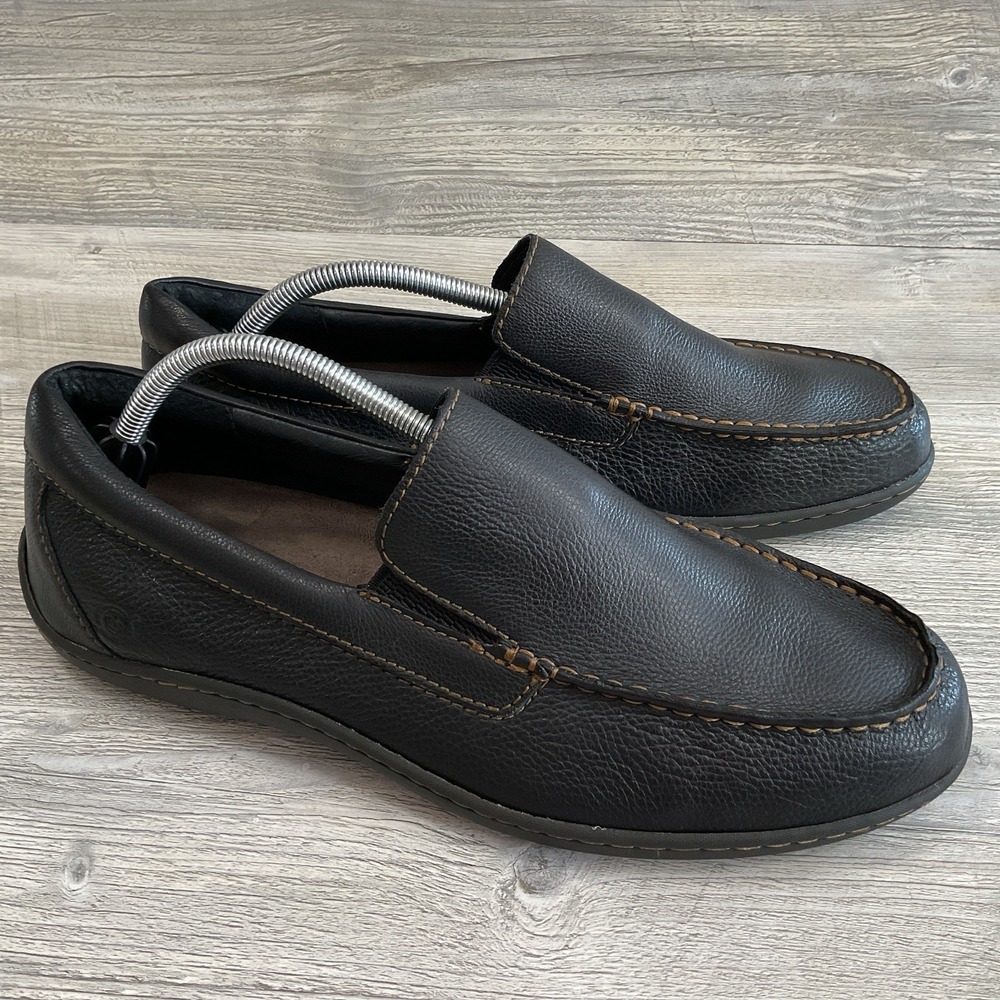Born Simon III Penny Loafer Driving Casual Shoes Black Leather Men's Size 11 M